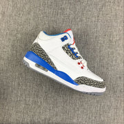 Air Jordan 3 Retro White and Blue Sneakers