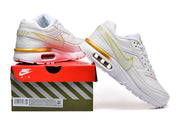 Nike Air Max White and Gold Sneakers