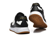 Prada Black and White Low-Top Sneakers with Gum Sole