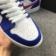 Jordan Air 1 Mid Blue Pink Sneakers 554724-451