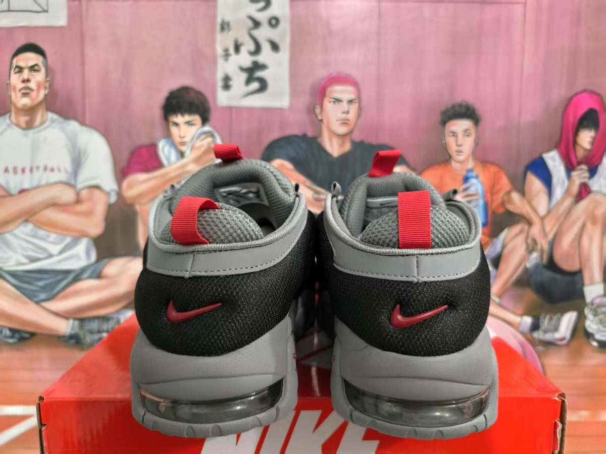Nike Gray Black Sneakers with Red Details